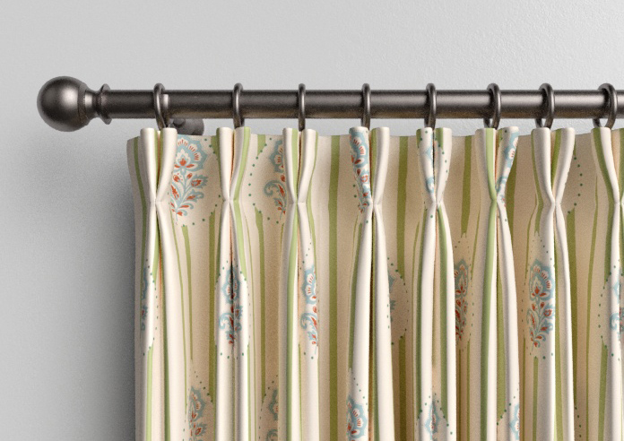Petal & Block Bolli Stripe, Neem - Made to Measure Curtains - Image 10